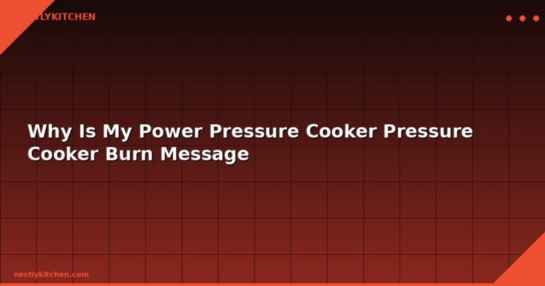 Why Is My Power Pressure Cooker Pressure Cooker Burn Message