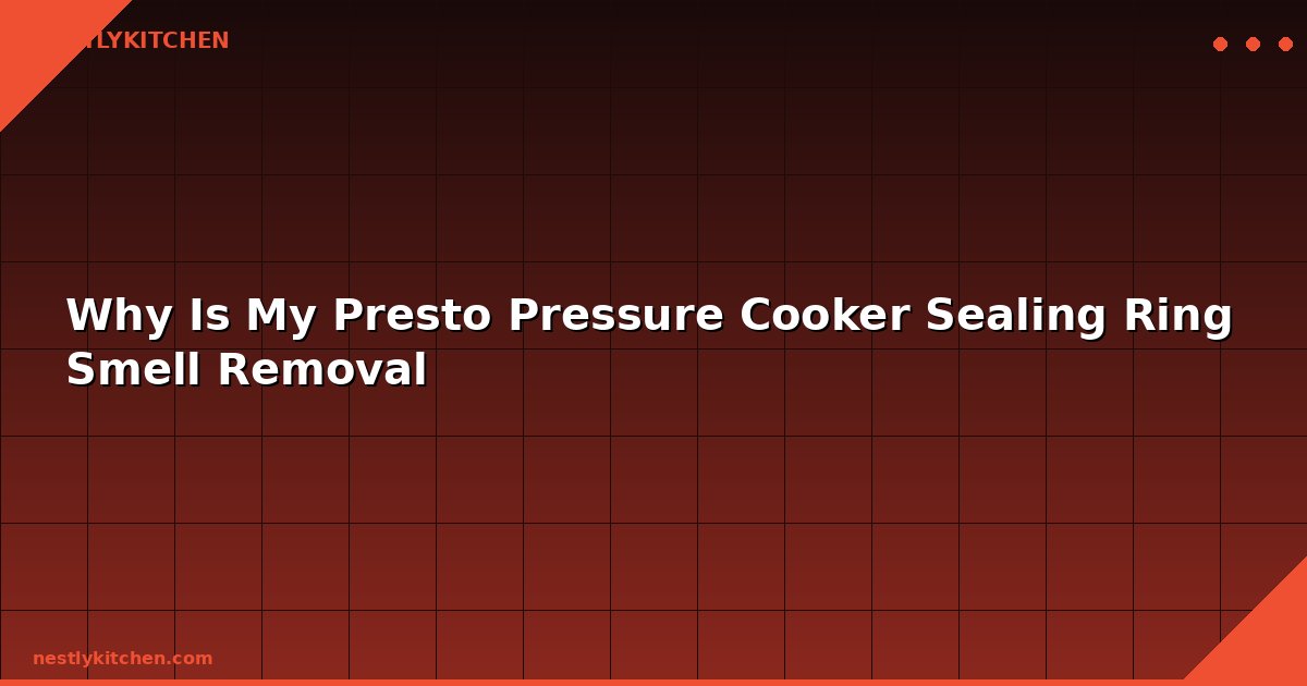 Why Is My Presto Pressure Cooker Sealing Ring Smell Removal