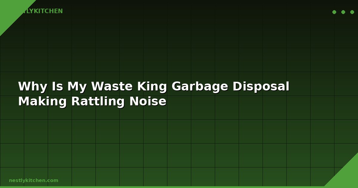 Why Is My Waste King Garbage Disposal Making Rattling Noise