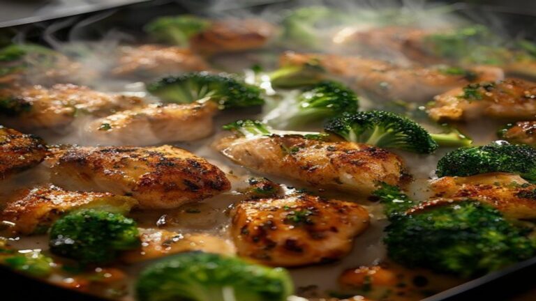 One-Pan Garlic Butter Chicken and Roasted Broccoli