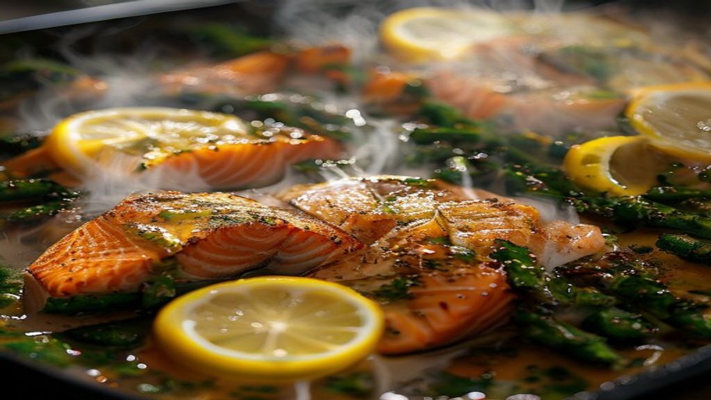 One-Pan Garlic Butter Sheet Pan Salmon & Asparagus