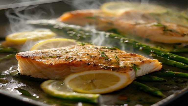 One-Pan Lemon Garlic Salmon & Roasted Asparagus